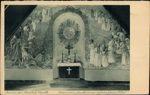 Ak Neinstedt Thale im Harz, Neinstedter Anstalten, Johannenhof, Inneres der Friedhofs-Kapelle