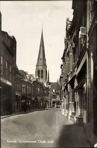 Ak Almelo Overijssel Niederlande, Grootestraat oude eind