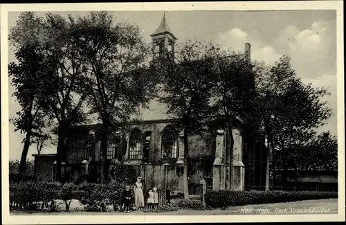 Ak Vrouwenpolder Walcheren Zeeland Niederlande, Ned. Herv. Kerk