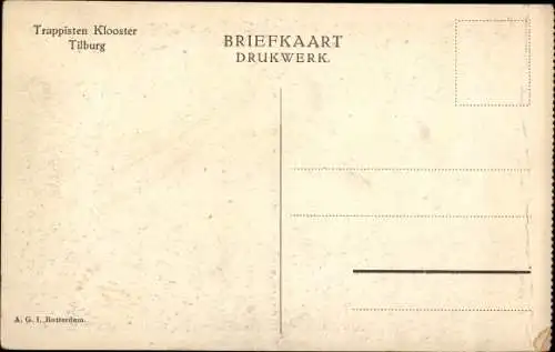 Ak Tilburg Nordbrabant Niederlande, Trappisten Klooster, Receptiezaal