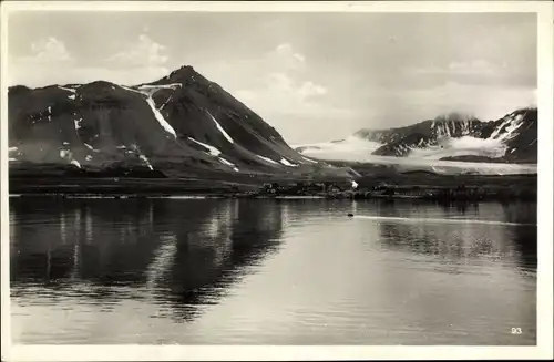 Ak Spitsbergen Spitzbergen Norwegen, Kingsbay, Landschaftsmotiv in der Königsbucht
