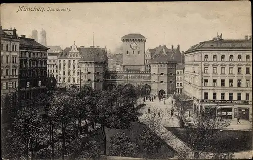 Ak München, Isartorplatz, Isartor