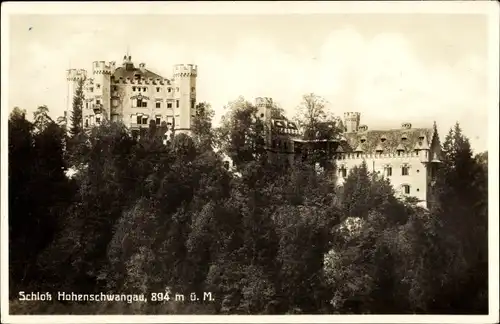 Ak Hohenschwangau Schwangau im Ostallgäu, Schloss Hohenschwangau