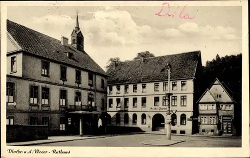 Ak Vlotho an der Weser, Rathaus