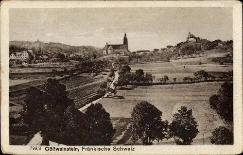 Ak Gößweinstein in Oberfranken, Panorama vom Ort und Umgebung