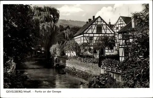 Ak Gevelsberg im Ruhrgebiet, Partie an der Ennepe