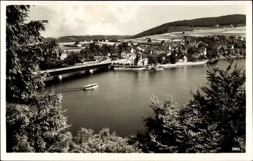 Ak Saalburg Ebersdorf Thüringen, Stausee der Saaletalsperre