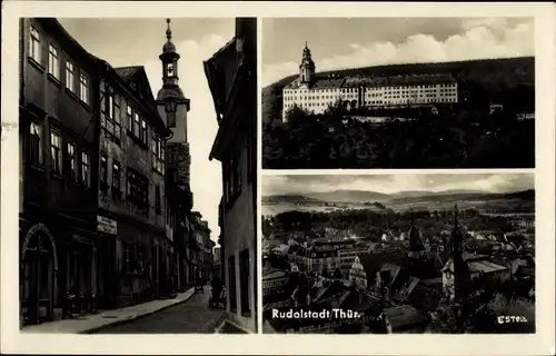 Ak Rudolstadt in Thüringen, Straßenansicht, Panorama