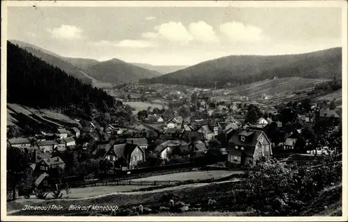 Ak Ilmenau in Thüringen, Blick auf Manebach
