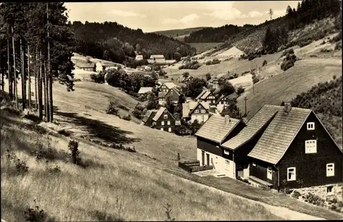 Ak Einsiedel Masserberg in Thüringen,  Panorama vom Ort