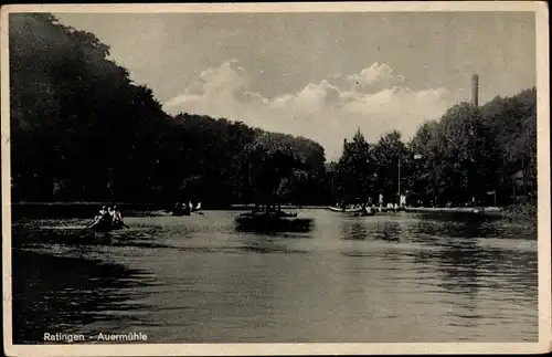 Ak Ratingen Nordrhein Westfalen, Auermühle, Gewässer, Ruderboote