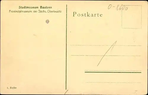 Ak Bautzen in der Oberlausitz, Stadtmuseum, Ebersbacher Wohnstube 1.,  Wiege