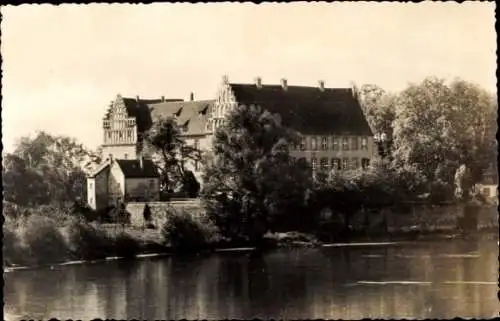 Ak Trebsen an der Mulde Sachsen, Blick zum Schloss