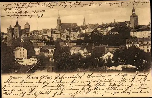 Ak Bautzen in der Oberlausitz, Panorama