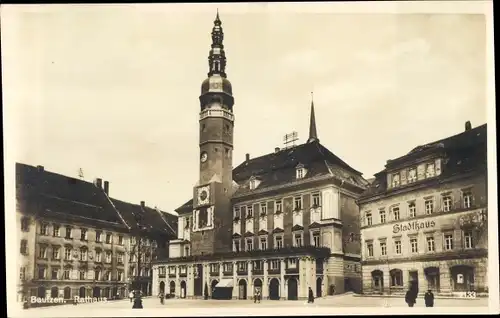 Ak Bautzen in der Oberlausitz, Rathaus, Außenansicht