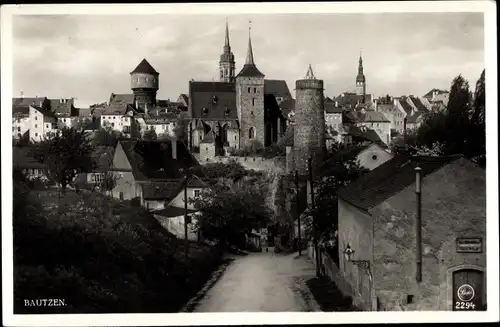 Ak Bautzen in der Oberlausitz, Ortspartie