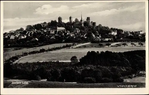 Ak Stolpen in Sachsen, Ortsansicht