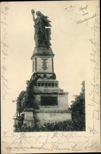 Ak Rüdesheim am Rhein, Niederwald Nationaldenkmal