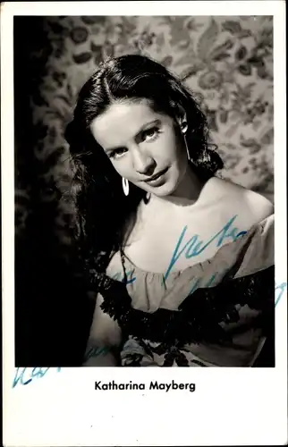Ak Schauspielerin Katharina Mayberg, Portrait, Autogramm