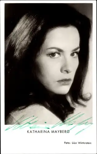 Ak Schauspielerin Katharina Mayberg, Portrait, Autogramm