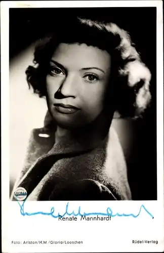 Ak Schauspielerin Renate Mannhardt, Portrait, Autogramm