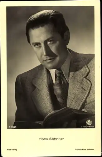 Ak Schauspieler Hans Söhnker, Portrait