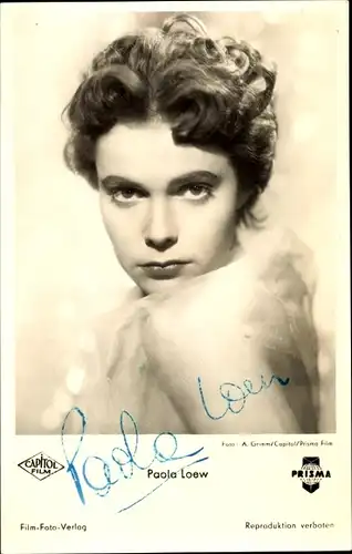 Ak Schauspielerin Paola Loew, Autogramm, Portrait