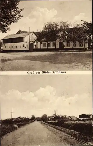 Ak Süderzollhaus Janneby Schleswig Holstein, Ortsansichten