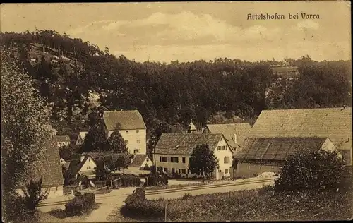 Ak Artelshofen Vorra an der Pegnitz Mittelfranken, Teilansicht, Gleise