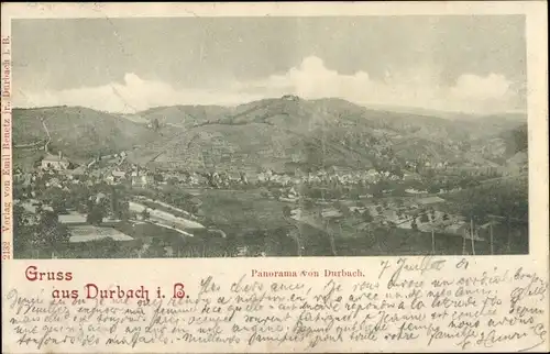 Ak Durbach in Baden, Panorama