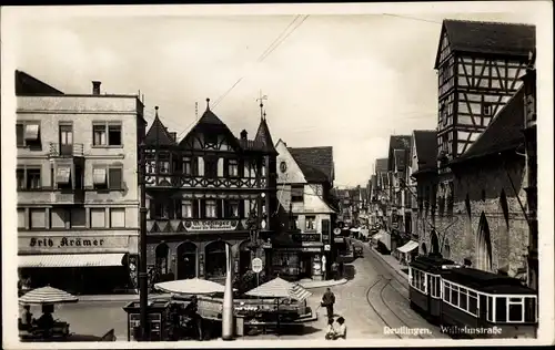 Ak Reutlingen in Baden Württemberg, Wilhelmstraße, Geschäfte F. Krämer, G. Bofinger, Fr. Albrecht