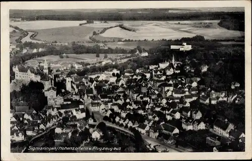 Ak Sigmaringen an der Donau Baden Württemberg, Fliegeraufnahme