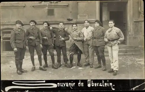 Foto Ak Oberstein an der Nahe, franz. Soldaten, Gruppenbild