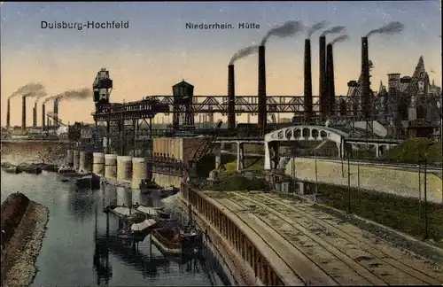 Ak Hochfeld Duisburg im Ruhrgebiet, Niederrhein. Hütte