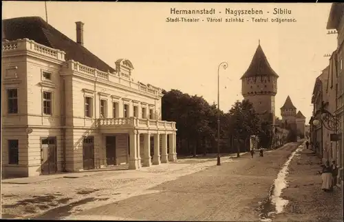 Ak Sibiu Nagyszeben Hermannstadt Rumänien, Stadttheater