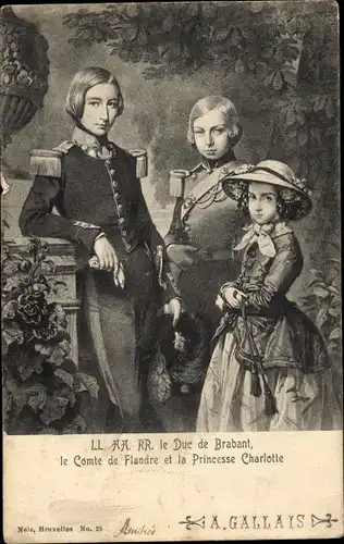 Künstler Ak Leopold II. le comte de Flandre et Imperatrice Charlotte