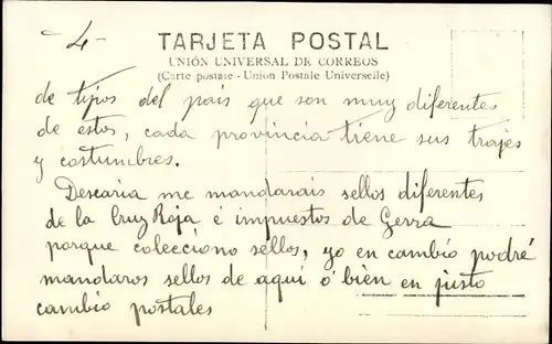 Ak Paar in spanischer Tracht