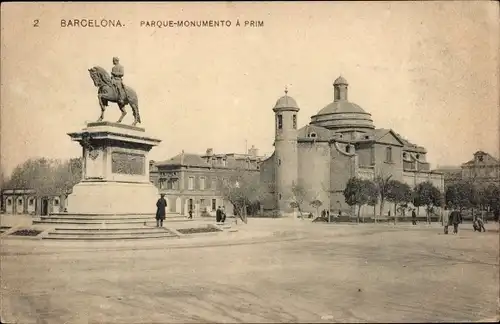 Ak Barcelona Katalonien Spanien, Parque Monumento à Prim