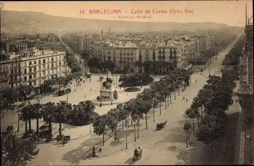 Ak Barcelona Katalonien Spanien, Calle des Cortes