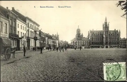 Ak Saint Nicolas Wallonien Lüttich, Grand Place