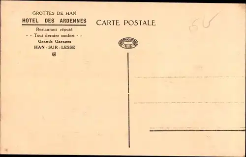 Ak Han sur Lesse Wallonien Namur, Hotel des Ardennes