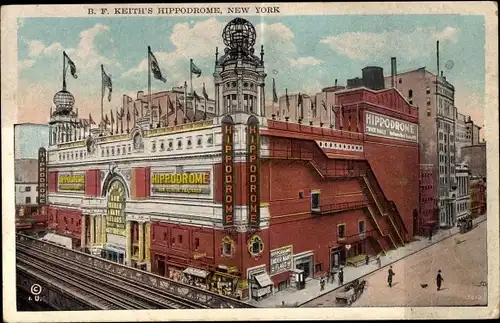 Ak New York City USA, B.F. Keith's Hippodrome