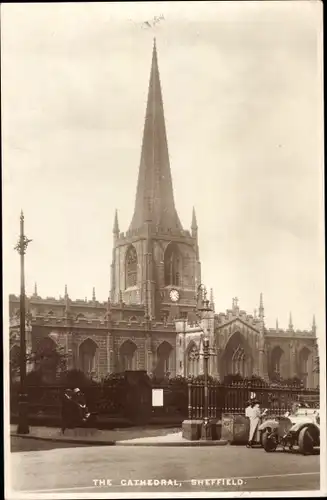 Ak Sheffield Yorkshire England, The Cathedral