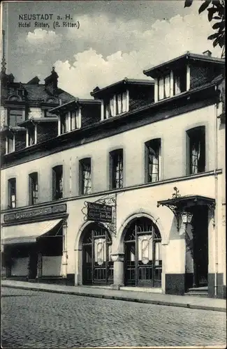 Ak Neustadt an der Haardt Neustadt an der Weinstraße, Hotel Ritter