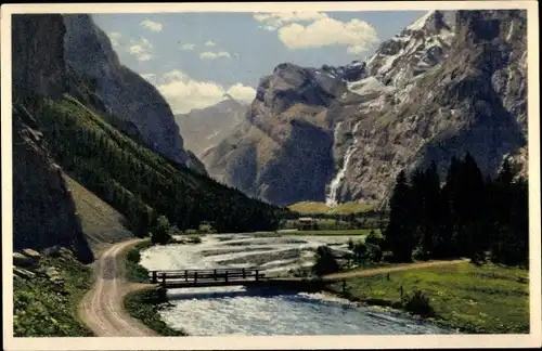 Ak Kandersteg Kanton Bern, Im Gasterntal, Hockenhorn, Widelsigen