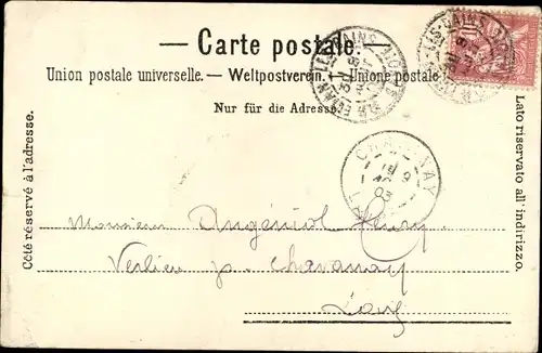 Ak Genf Kanton Schweiz, Lac Leman, Segelpartie