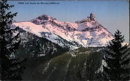 Ak Neuchâtel Neuenburg Stadt, les Dents de Morcles