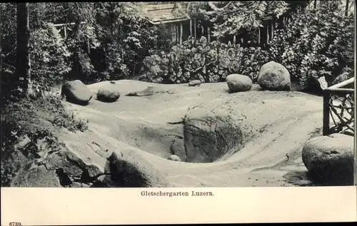 Ak Luzern Stadt Schweiz, Gletschergarten