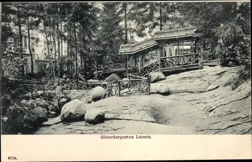 Ak Luzern Stadt Schweiz, Gletschergarten