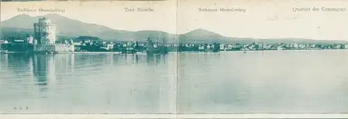 Klapp Ak Saloniki Thessaloniki Griechenland, Tour Blanche, Quartier des Campagnes